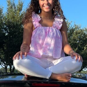 Pink Tie-Dye Zara Top